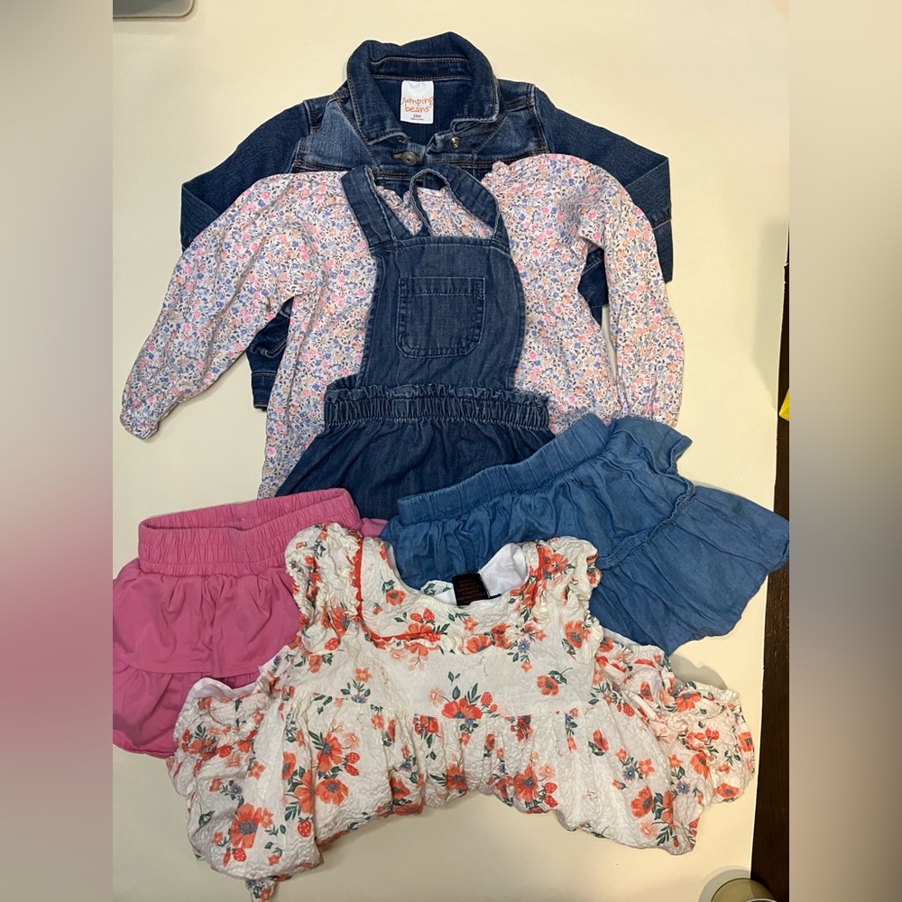 2T Girls Clothes Bundle 6 Pieces